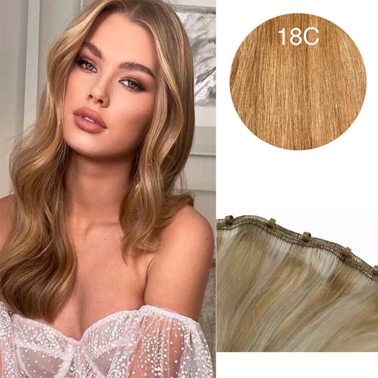 Weft machine with beads color Light Brown