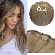 Weft machine with beads color Light Brown