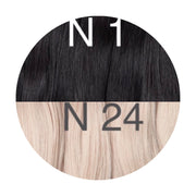 Hair Wefts Hand tied / Bundles Color _1/24 GVA hair_One donor line.