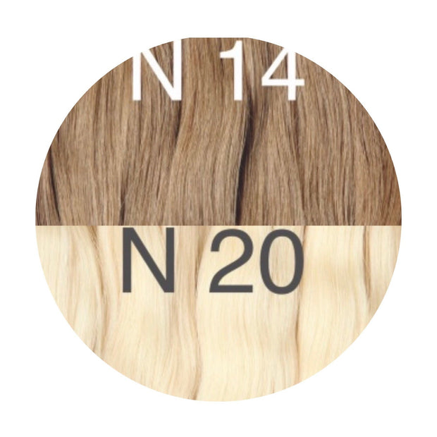 Hair Wefts Hand tied / Bundles Color _14/20 GVA hair_One donor line.