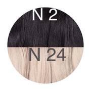 Hair Wefts Hand tied / Bundles Color _2/24 GVA hair_One donor line.
