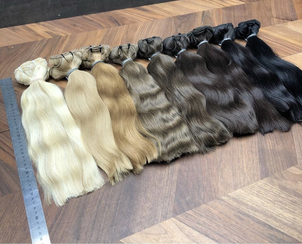 Hair Wefts Hand tied / Bundles Color 26 GVA hair_One donor line.