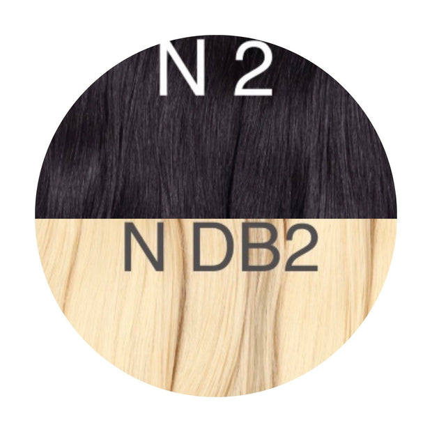 Hair Wefts Hand tied / Bundles Color _2/DB2 GVA hair_One donor line.