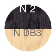 Hair Wefts Hand tied / Bundles Color _2/DB3 GVA hair_One donor line.