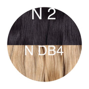 Hair Wefts Hand tied / Bundles Color _2/DB4 GVA hair_One donor line.