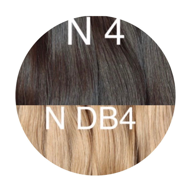 Hair Wefts Hand tied / Bundles Color _4/DB4 GVA hair_One donor line.