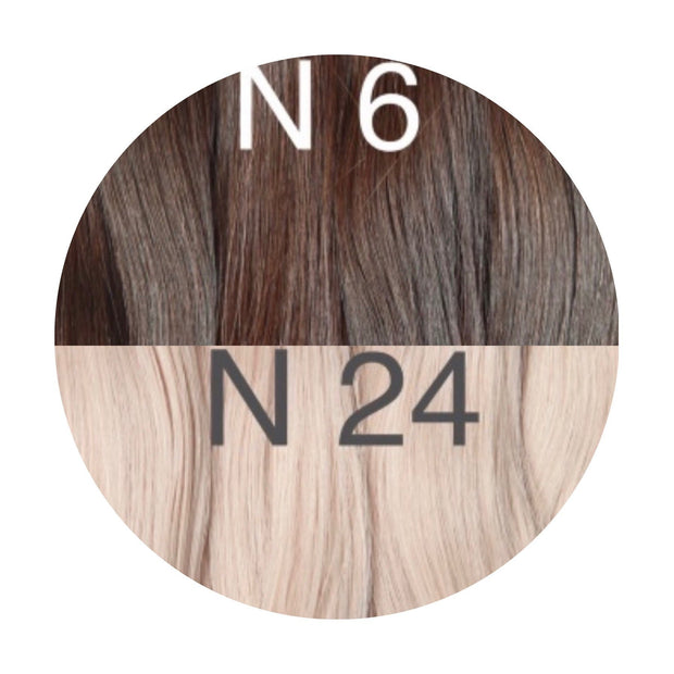 Hair Wefts Hand tied / Bundles Color _6/24 GVA hair_One donor line.