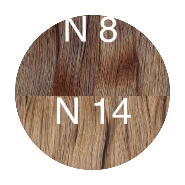 Hair Wefts Hand tied / Bundles Color _8/14 GVA hair_One donor line.
