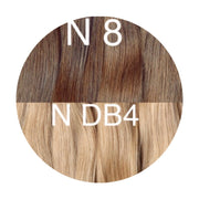 Hair Wefts Hand tied / Bundles Color _8/DB4 GVA hair_One donor line.
