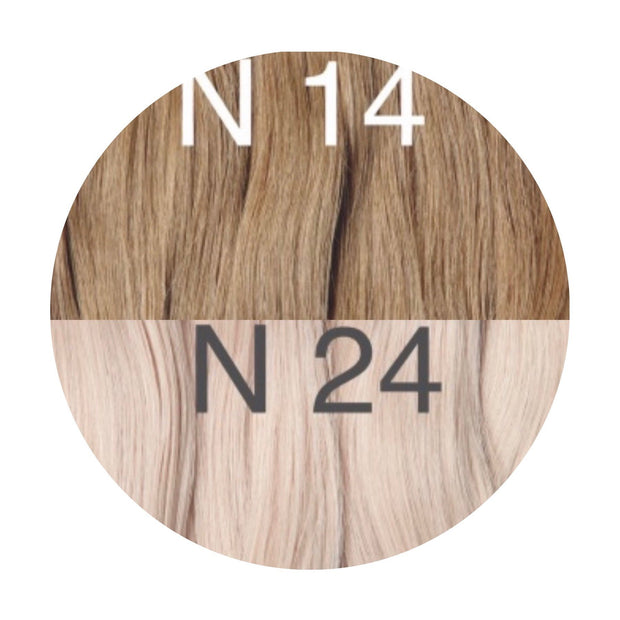 Hot Fusion, Flat Tip Color _14/24 GVA hair_One donor line.