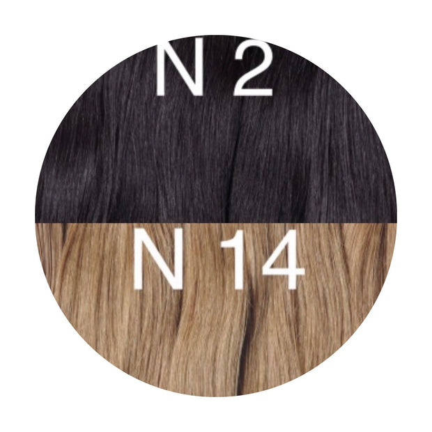 Hot Fusion, Flat Tip Color _2/14 GVA hair_One donor line.