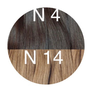 Hot Fusion, Flat Tip Color _4/14 GVA hair_One donor line.