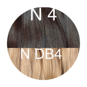 Hot Fusion, Flat Tip Color _4/DB4 GVA hair_One donor line.