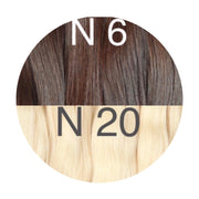 Hot Fusion, Flat Tip Color _6/20 GVA hair_One donor line.
