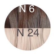 Hot Fusion, Flat Tip Color _6/24 GVA hair_One donor line.