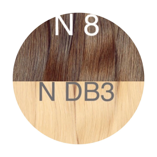 Hot Fusion, Flat Tip Color _8/DB3 GVA hair_One donor line.