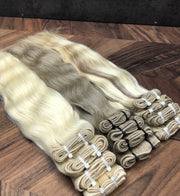 Machine Wefts / Bundles Color PINK GVA hair_One donor line.
