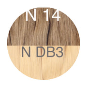 Micro links / I Tip Color _14/DB3 GVA hair_One donor line.